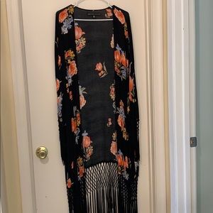 COPY - Black floral Shaw